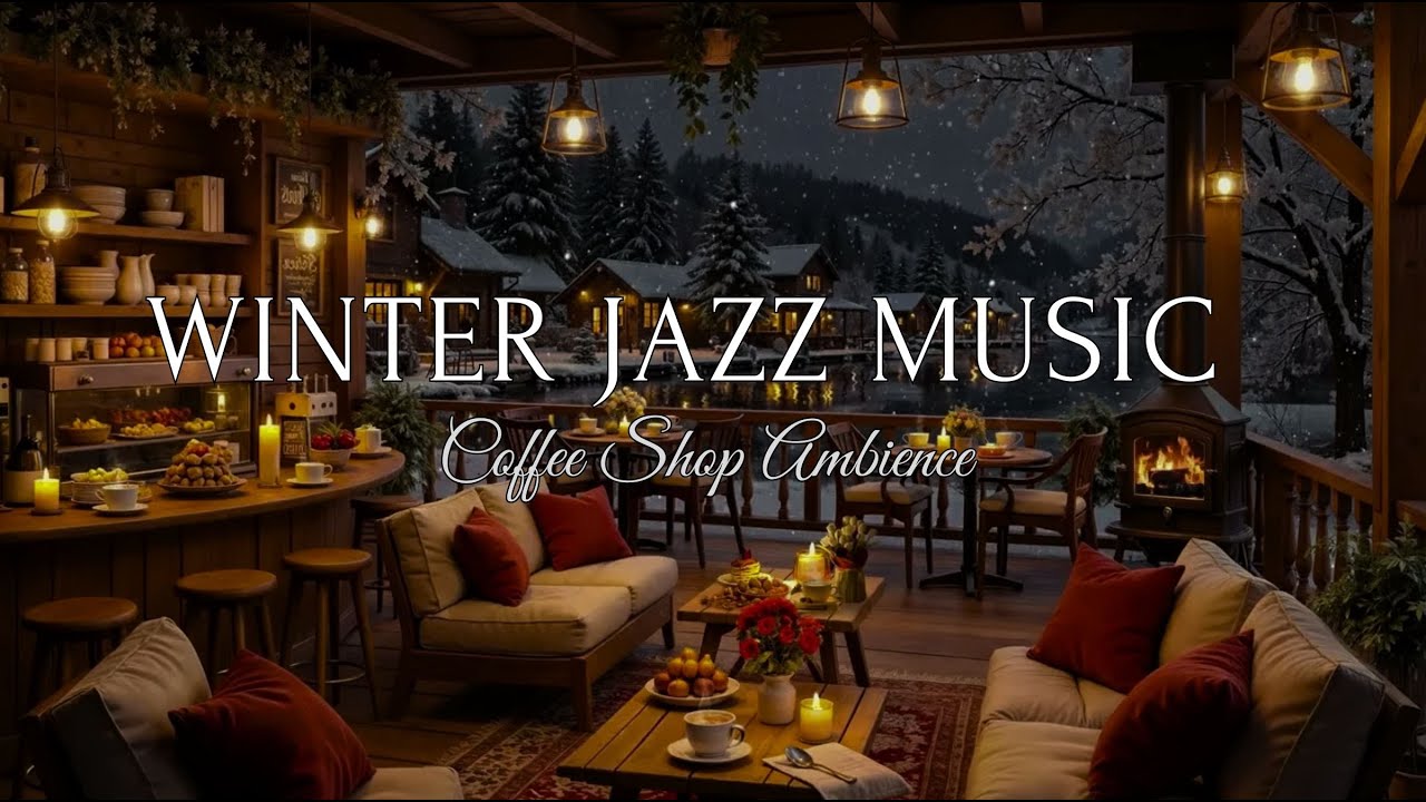 New Year 2026 Relaxing Winter Jazz Music at Cozy Coffee Shop Ambience ⛄ Warm Jazz Instrumental Music