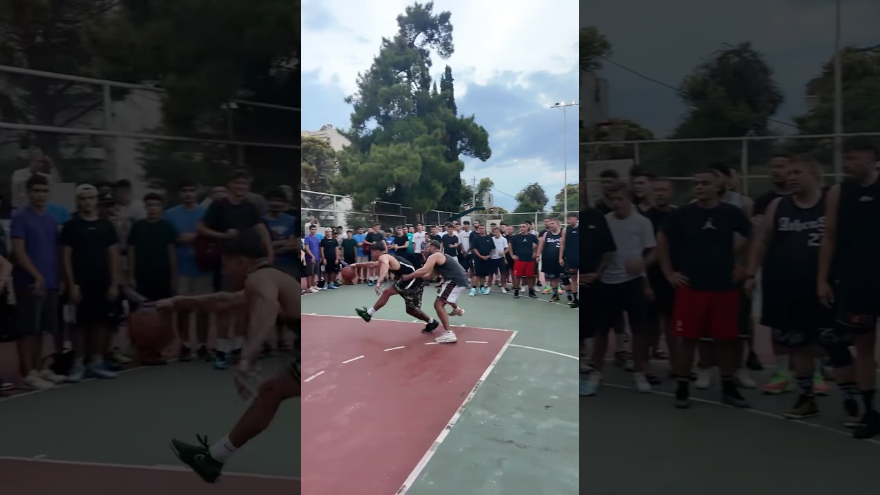 Бой 1 на 1 против греческого боксёра 🥊 обычно не заканчивается хорошо 😂 #уличныйбол #баскетбол