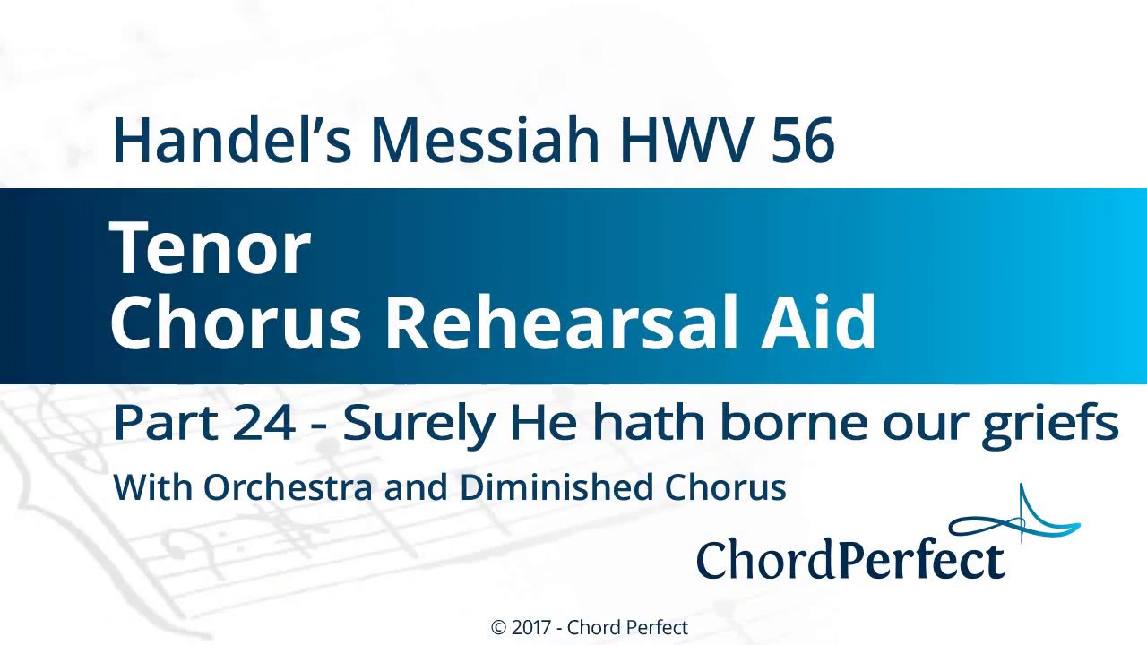 Handel's Messiah Part 24 - Surely He hath borne our griefs - Tenor Chorus Rehearsal Aid