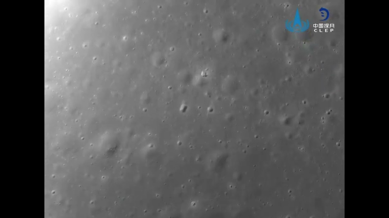 Landing video of Chang'e 6 on the far side of the moon.
