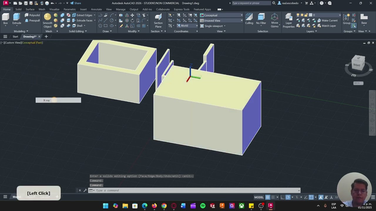 Vaciado y Helice | AutoCAD 3D Curso desde CERO