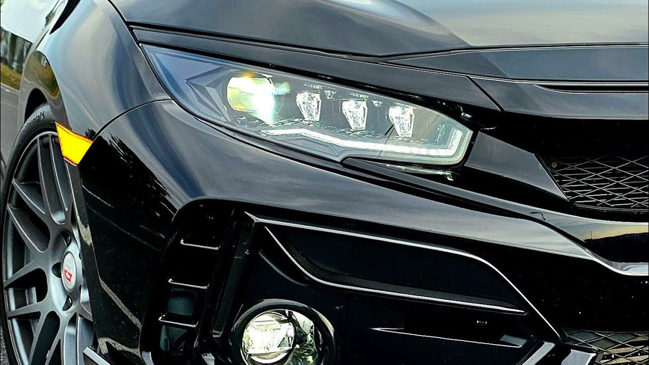 They Spinnin! Prismbeam Rotating LED Headlights Installed on my 10th Gen Honda Civic Type R