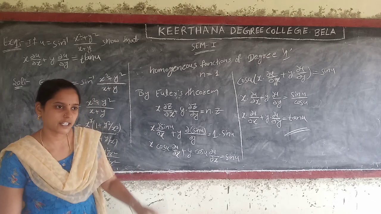 B.Sc  Maths 1st sem #Euler's theorem problems 1,2,3