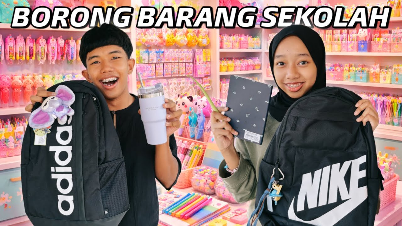 24 JAM ADIK BORONG BARANG SEKOLAH! 