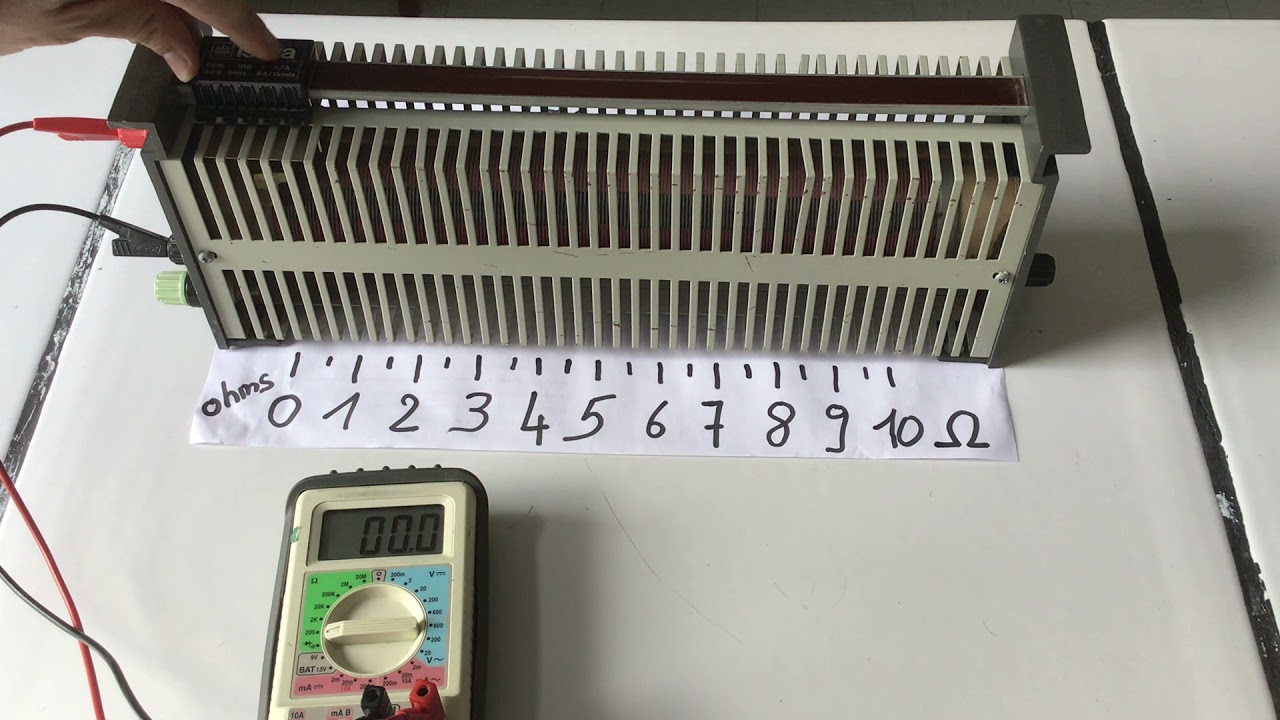 Mesure de la résistance d'un rhéostat