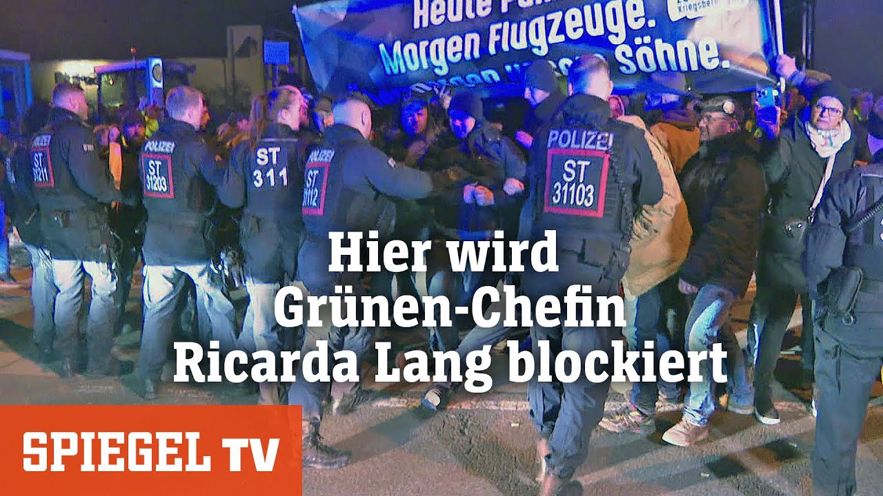 Polizeischutz für Grünenchefin Lang: Tumulte bei Bauerndemo | SPIEGEL TV