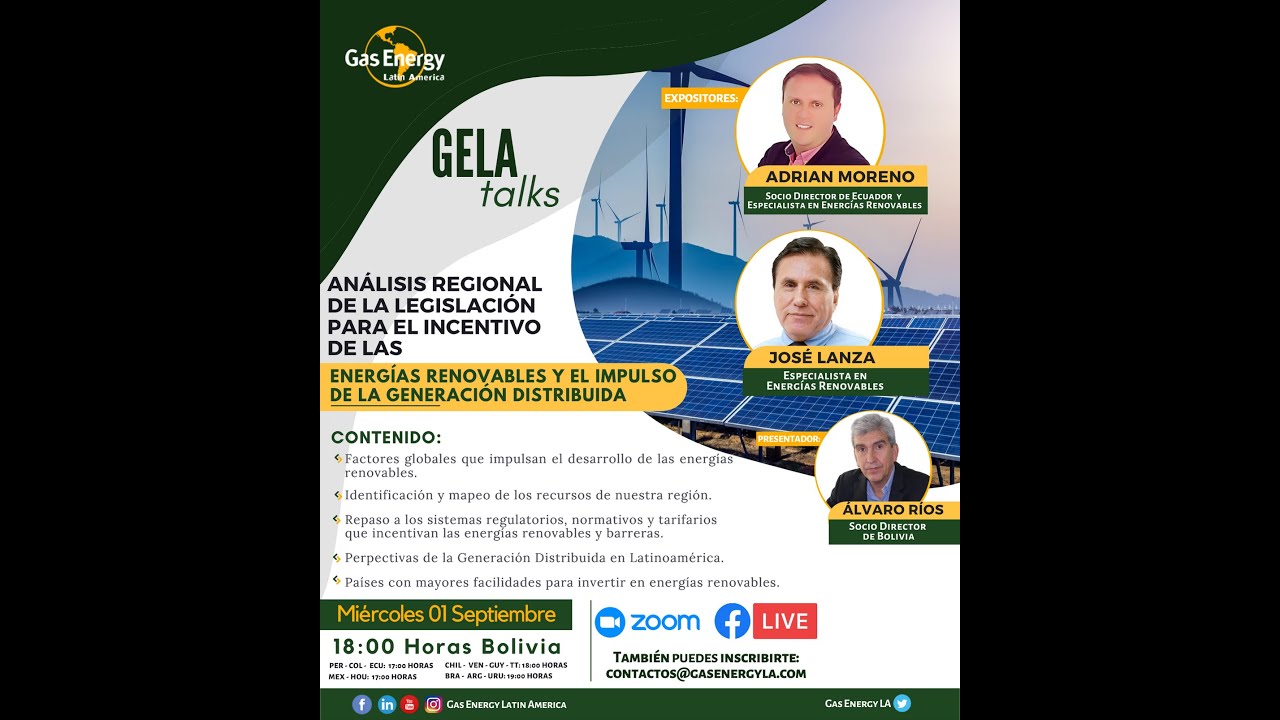 GELA talks Análisis Regional de la legislación para el incentivo de las ER en y el impulso de la GD