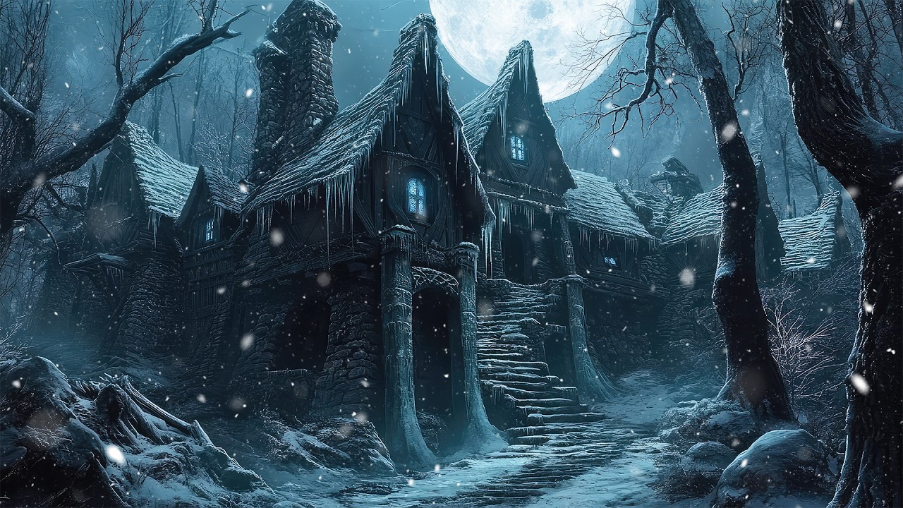 The Winterhold Under the Pale Moon | Celtic Medieval Winter Ambience for Calm, Relaxation & Study