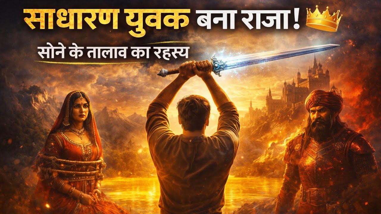 साधारण युवक बना राजा 👑सोने के तालाब का रहस्य |