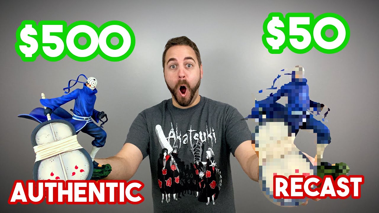 COMPARING! $500 💵 Authentic VS $50 💵 PVC Recast - Obito Uchiha Statue