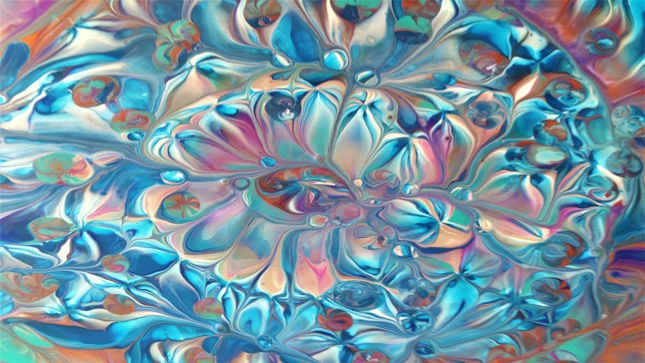 Acrylic Pour through a colander Trio - Beautiful