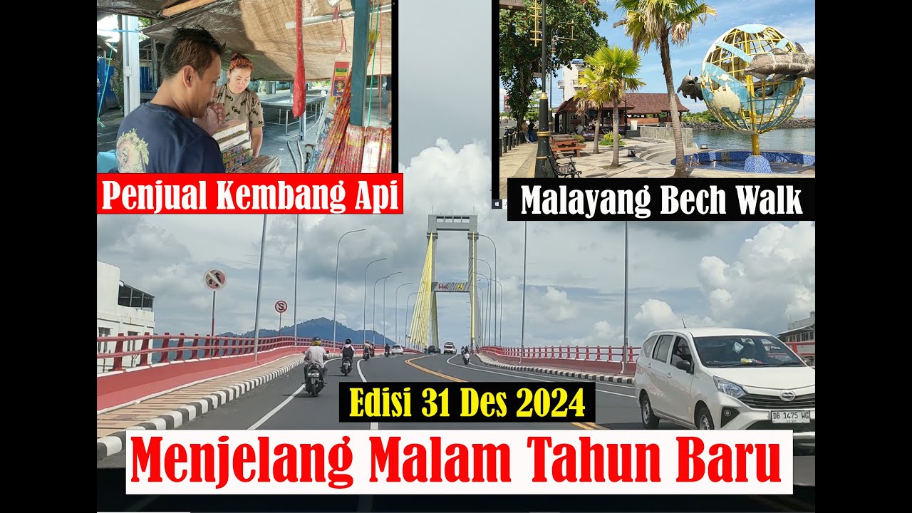 Kota Manado Menjelang Malam Tahun Baru, Begini Suasana Kawasan Keramaian Menyambut Perpisahan Tahun
