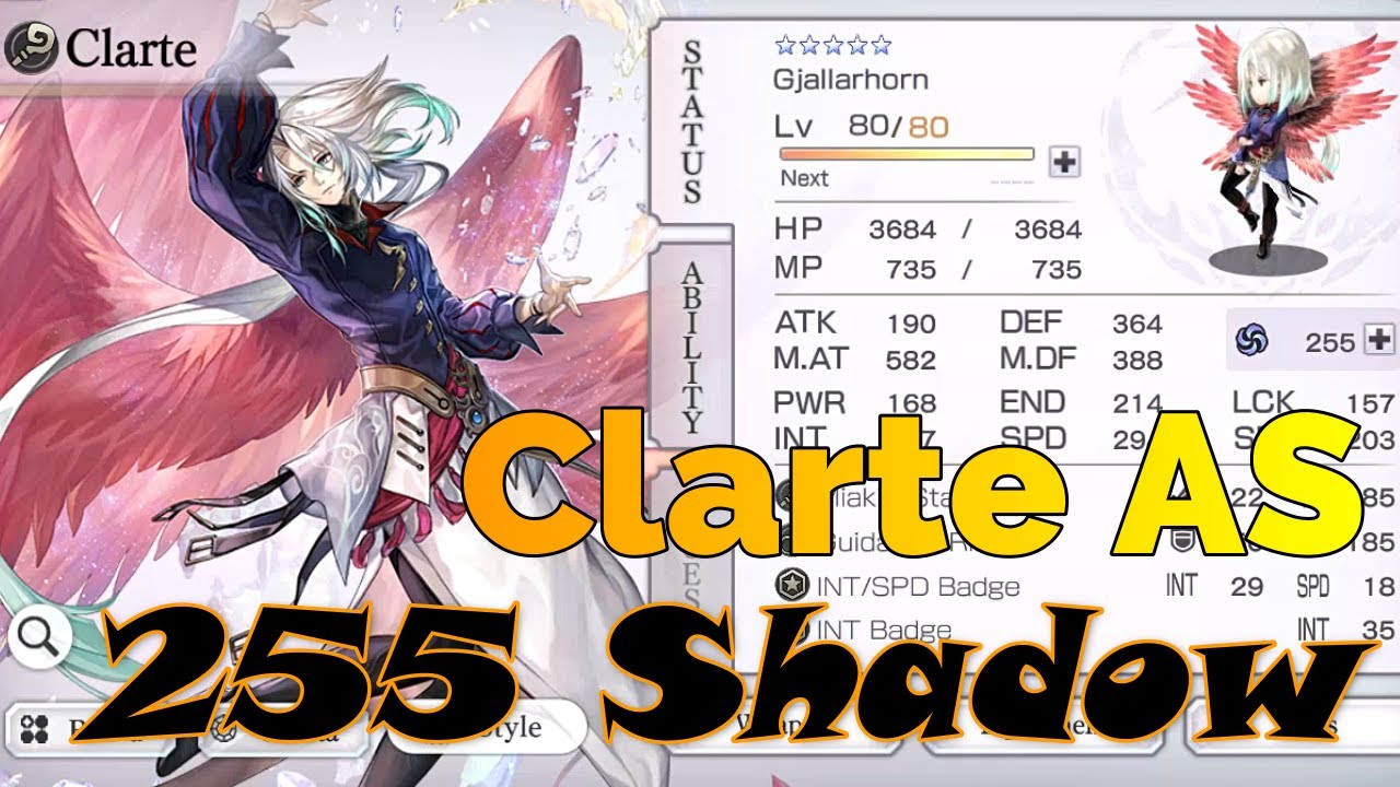 255 Shadow Clarte AS analysis in Battle. Best shadow grinding unit..