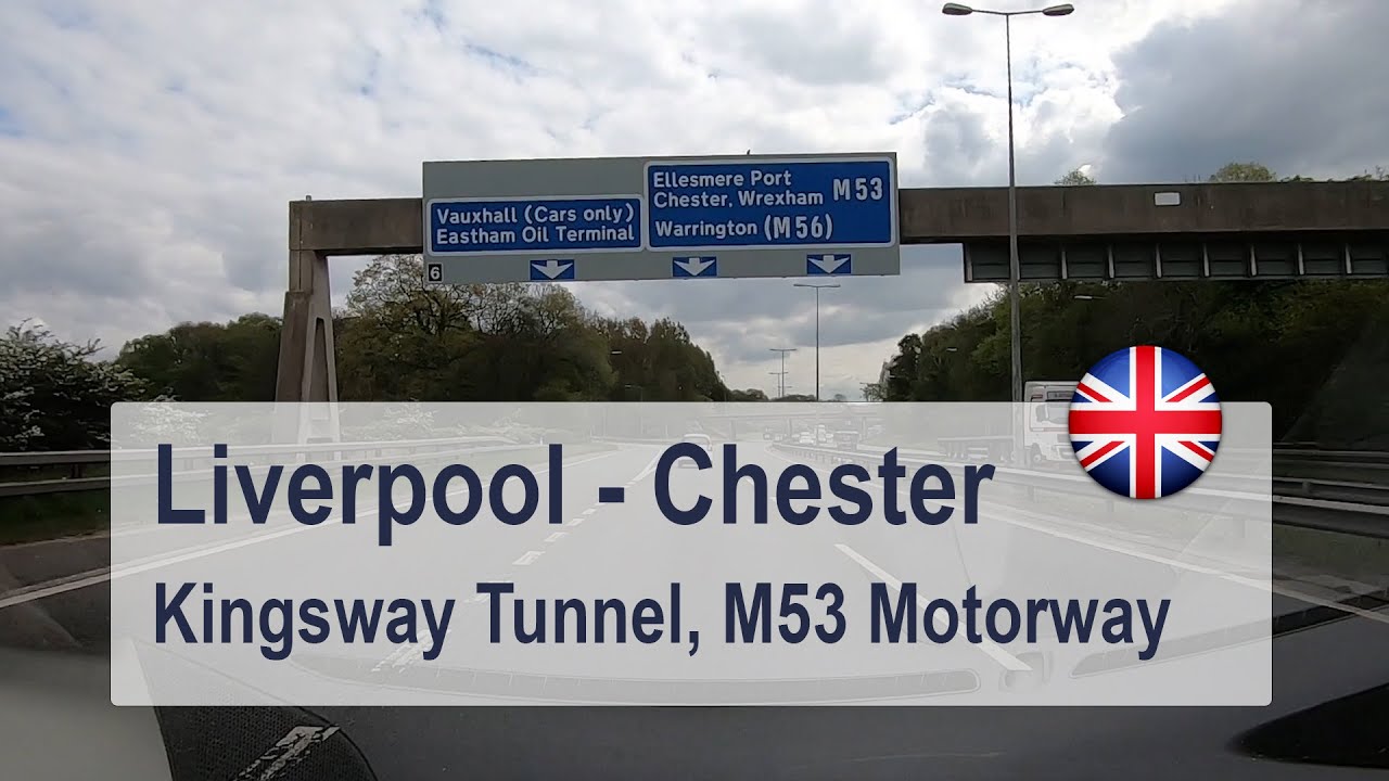 🇬🇧 Liverpool to Chester through Kingsway Tunnel and M53 motorway