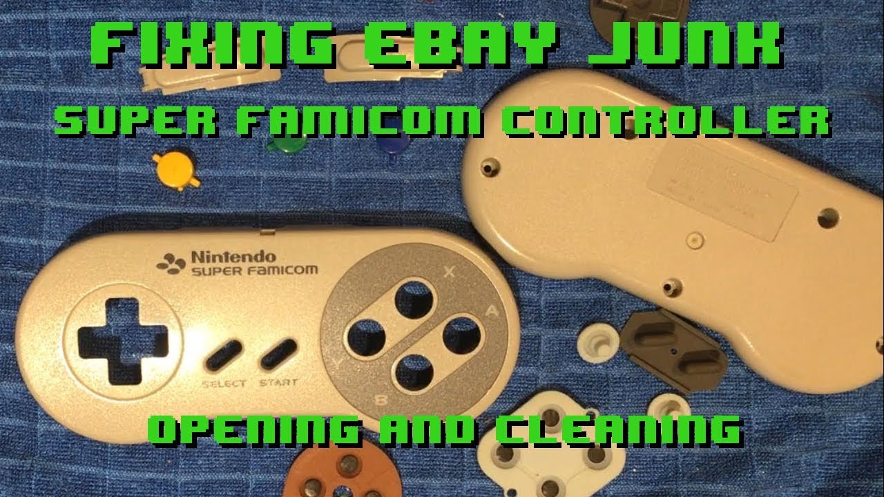 Fixing eBay Junk - Super Famicom Controller - Cleaning a pop spill