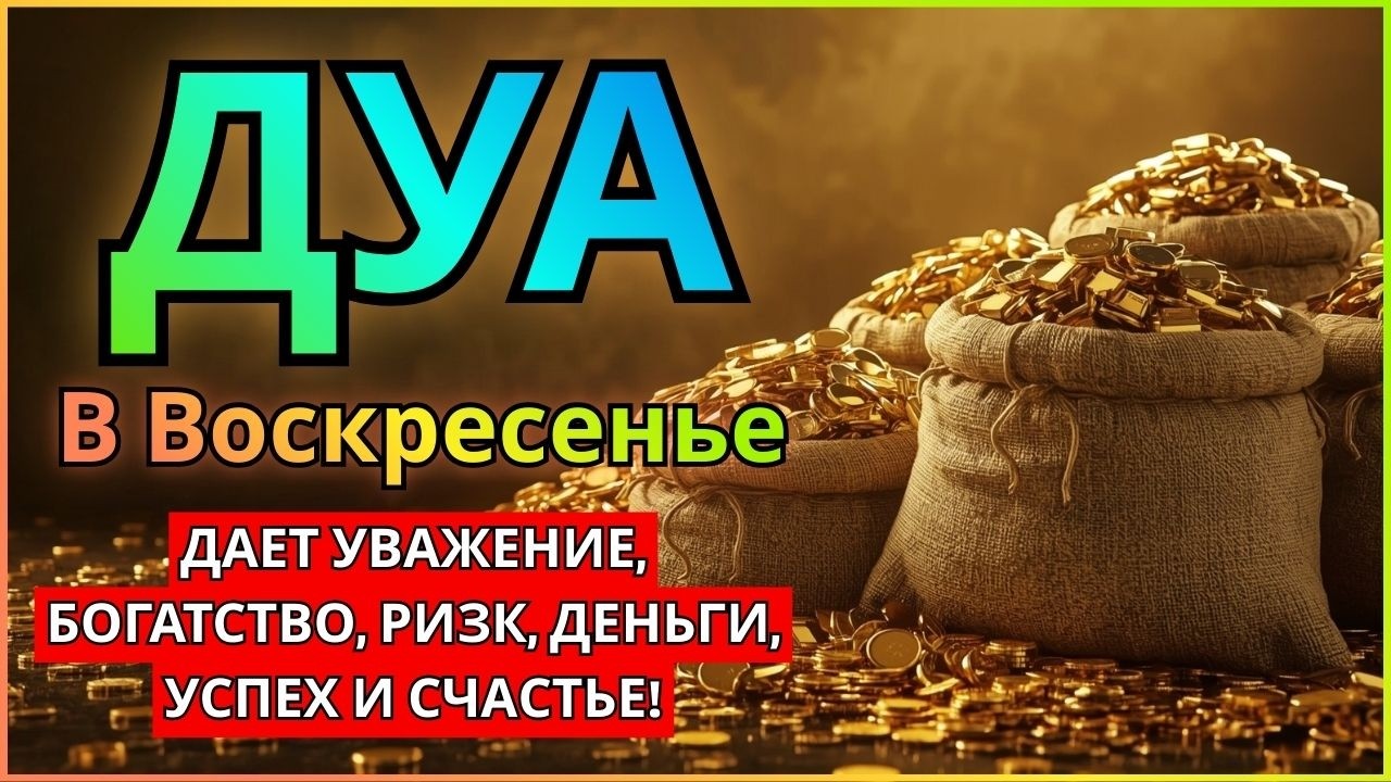 САМАЯ СИЛЬНАЯ ДУА в ВОСКРЕСЕНЬЕ! РИЗК, БОГАТСТВО, УСПЕХ, СЧАСТЬЕ!