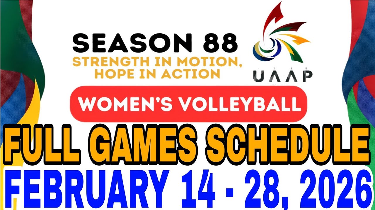 UAAP SEASON 88 FULL GAMES SCHEDULE | FEBRUARY 14 - 28, 2026 | UAAP WOMEN'S VOLLEYBALL