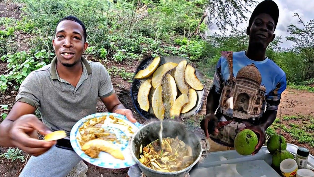 FRIED GREEN BREADFRUIT Ń CURRY CRAB 🦀,USING CHINESE CURRY SAUCE🤤 MOUTH WATERING, THE BEST OF 🦀  FOOD