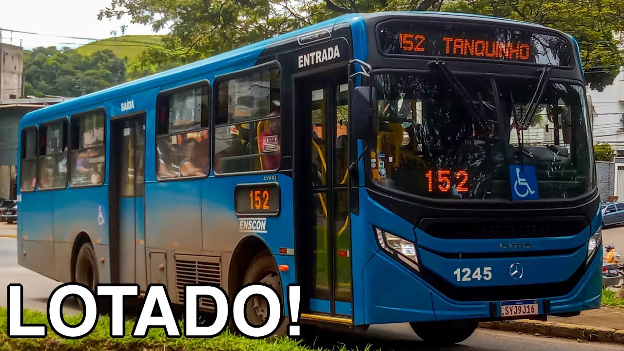 🚌 LOTADO e CHEIO de Conversa! Viagem no ÔNIBUS 1245 da Enscon na LINHA 152 🏙️