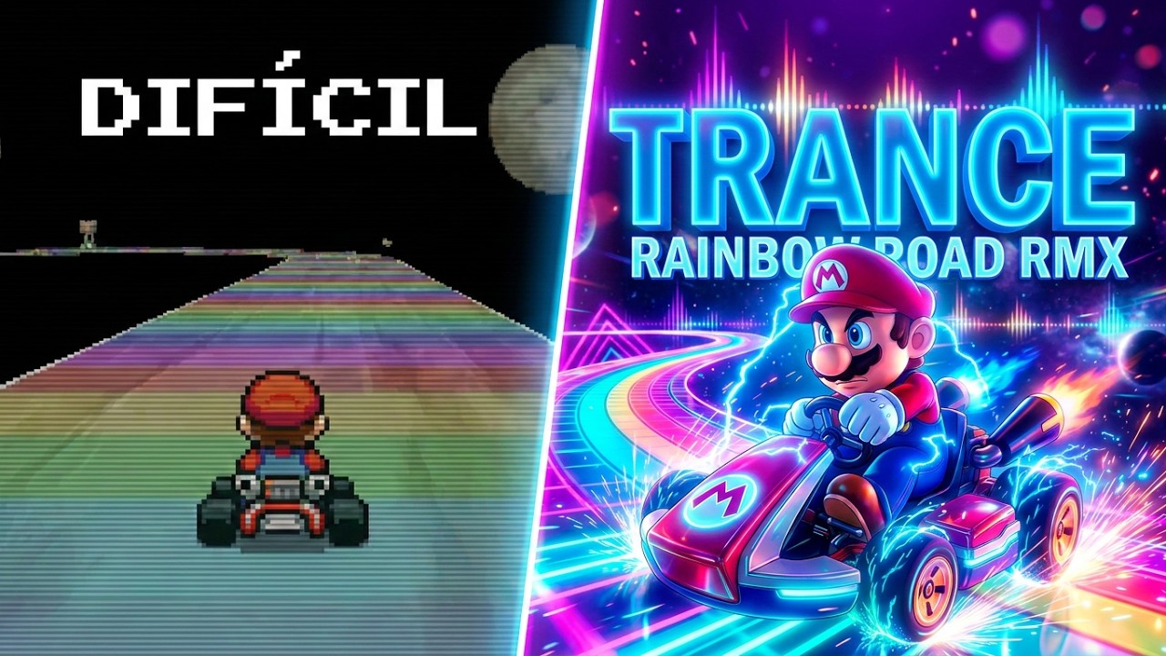 Transformé la pista más difícil de Mario Kart en TRANCE 🚀🌈