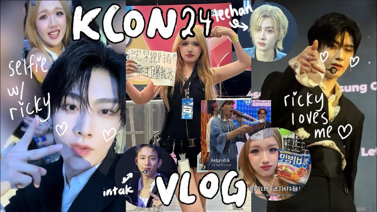 VLOG | KCONLA2024 zb1 ricky remembers me? bnd jaehyun gave me ramen? i won the fangirl jackpot fr