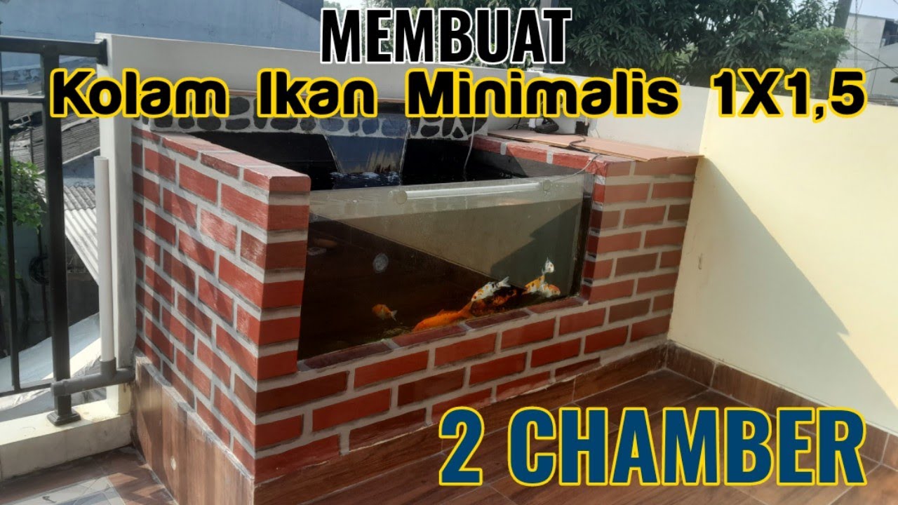 Membuat Kolam ikan minimalis 1x1,5 dengan 2 chamber