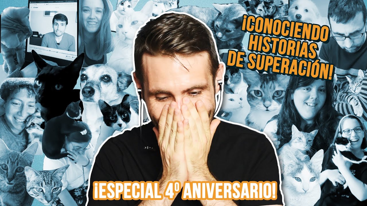 Conociendo las HISTORIAS DE SUPERACIÓN de GATOS 😺 y PERROS 🐶 adoptados o rescatados | IV Aniversario