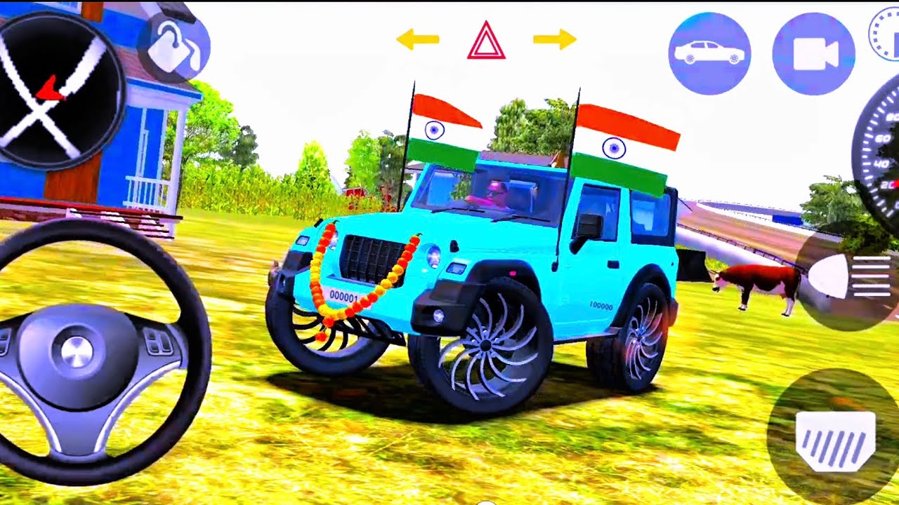 Modified Mahindra Thar😈Games:Indian Green Thar (Gadi Wala Games)Car Game Android Game #2025#Prt.34
