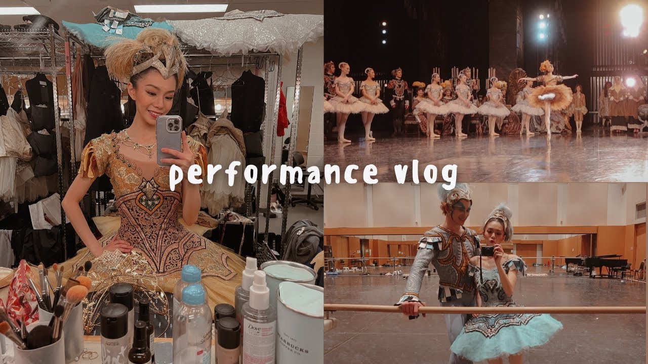 Ballet VLOG🩰 | 睡美人演出的幕後花絮🎥 超美的芭蕾表演服裝和頭飾👑 我的舞台妝容分享💄