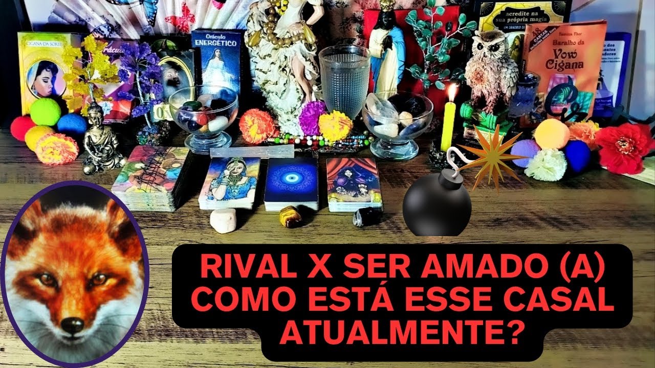 (RIVAL)🦊🐍🐶E SER AMADO/A COMO ESTÁ ESSE CASAL ATUALMENTE 🔥 ? #tarot #rival #triânguloamoroso