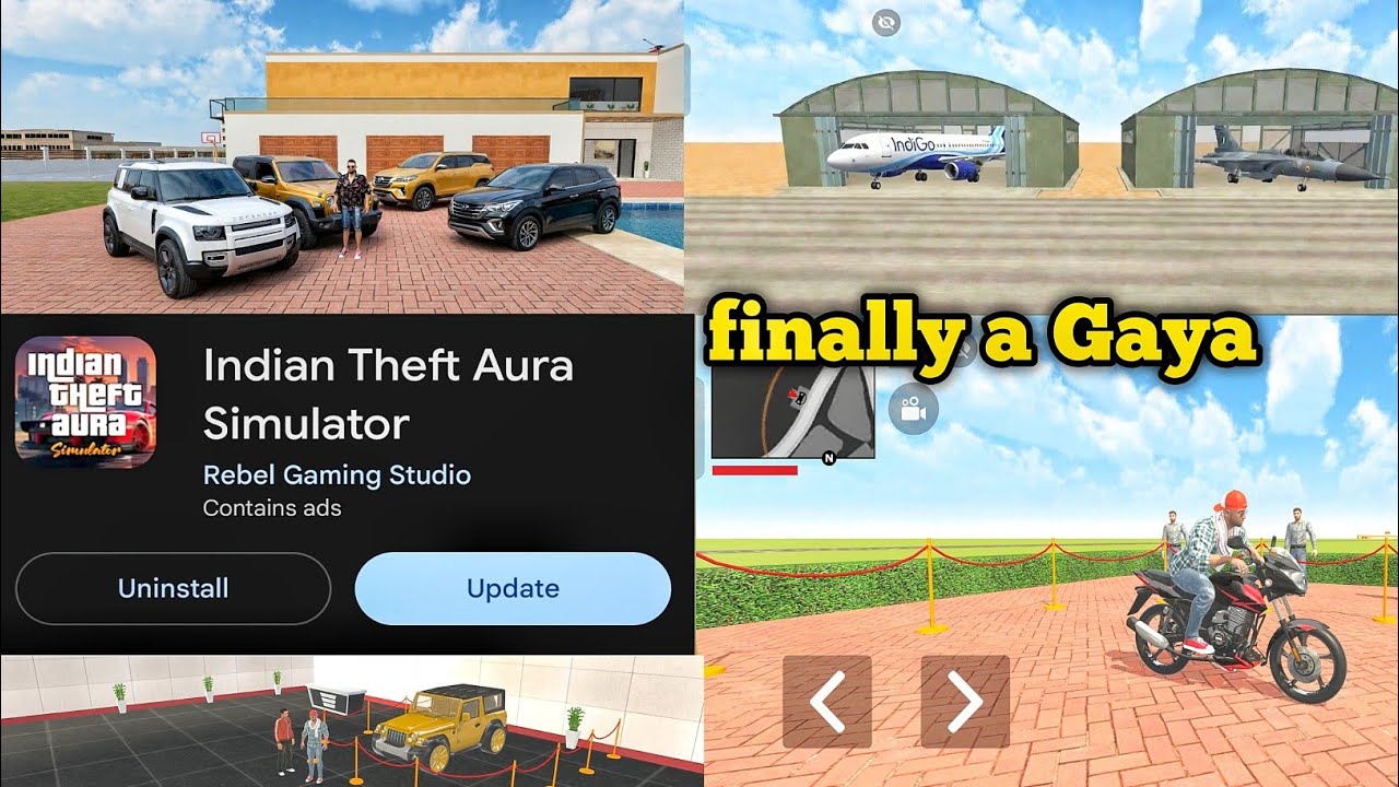 Indian Theft Auro Simulator New Update🔥 New Pulsar Bike + Golden Fortuner, Golden Thar & Creta Added