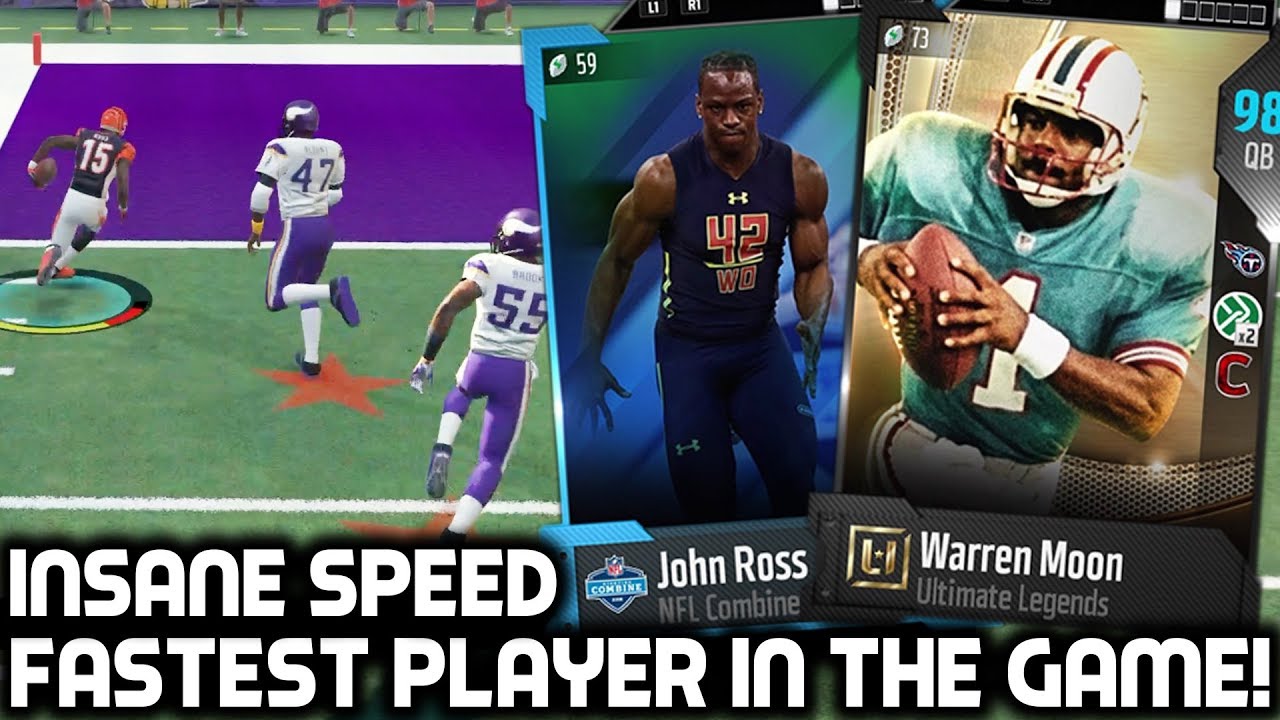 FASTEST PLAYER IN THE GAME! JOHN ROSS, JADEVEON CLOWNEY, & MOON! Madden 18 Ultimate Team