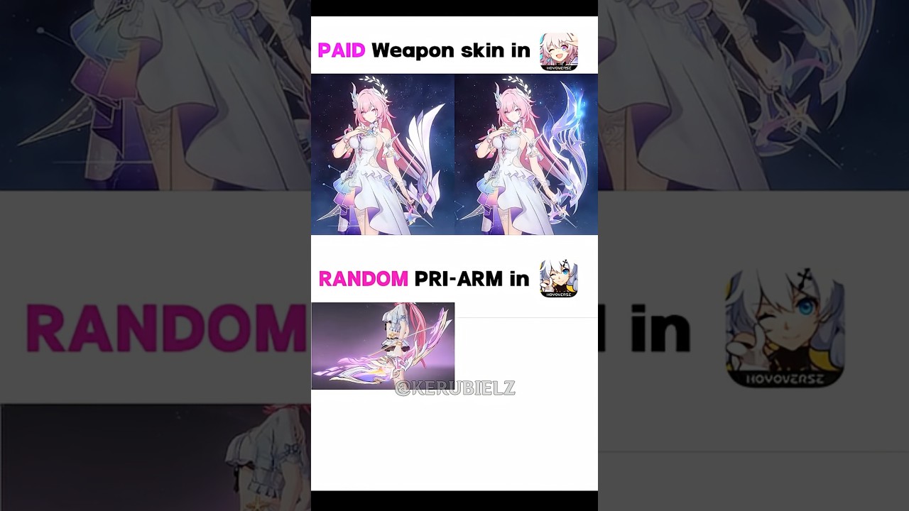 Cyrene $300 Bow skin VS Elysia PRI-ARM Bows #hsr #honkaistarrail