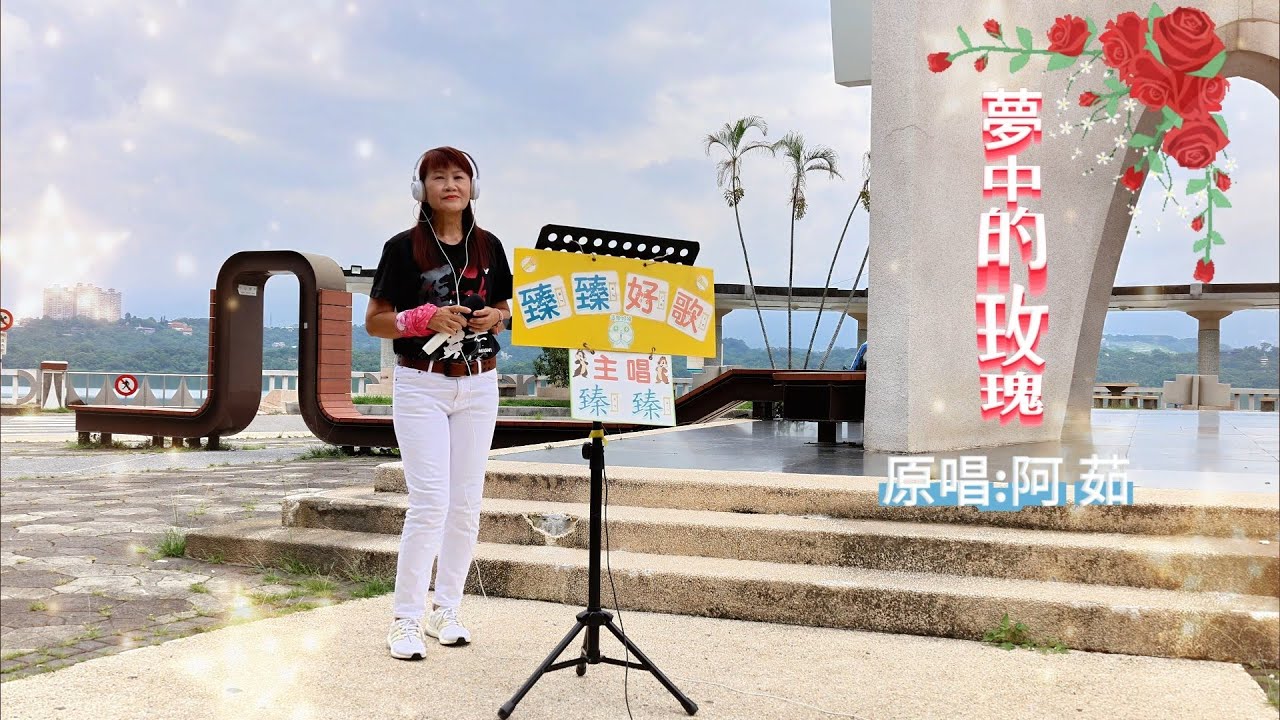 夢中的玫瑰(台語歌曲_原唱:阿 茹)_臻臻好歌(嘉義街頭藝人_歌唱_仁義潭20240723 二)