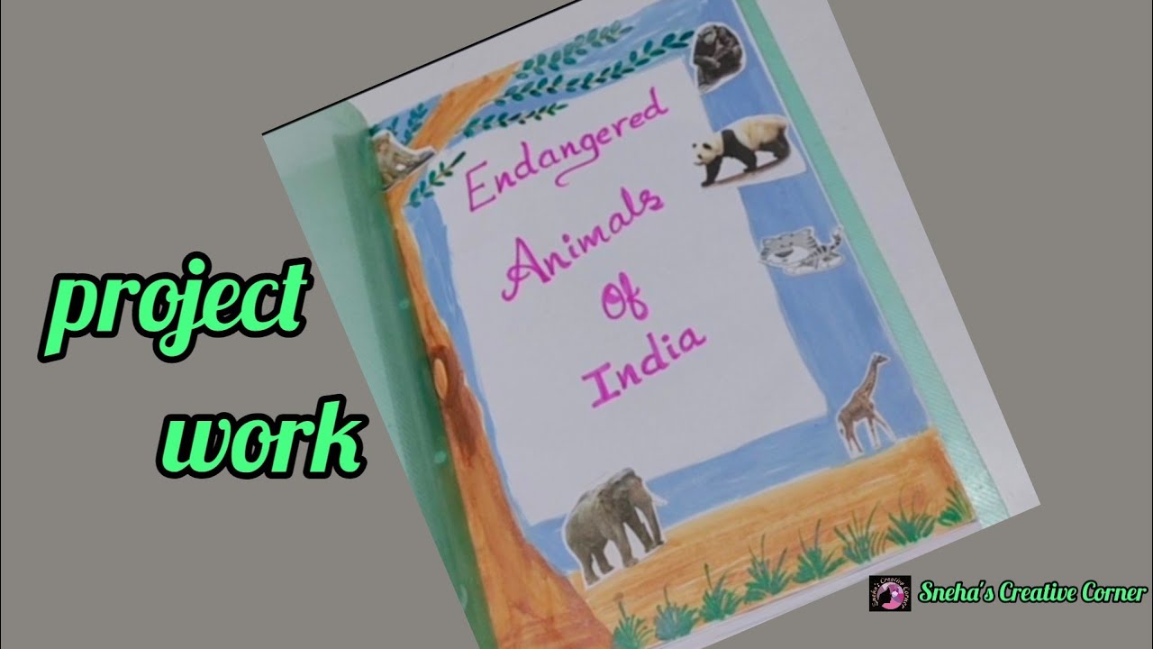 Project of endangered animals of India|Collage work #schoolproject