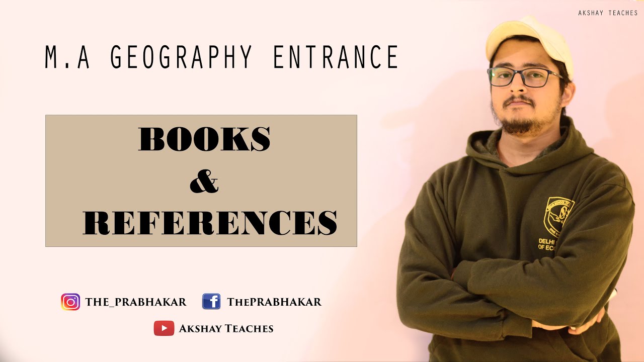 Books For MA Geography Entrance
