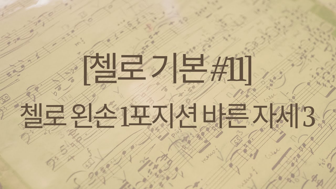 [첼로 기본 #11] 첼로 왼손 1 포지션 바른 자세 3