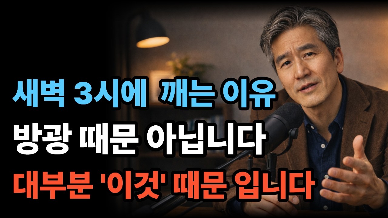 새벽 3시에 깨는 이유방광 때문 아닙니다 대부분 이것 때문입니다