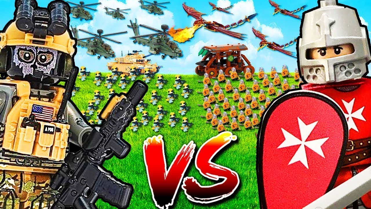 Ich habe MODERN vs MEDIEVAL WAR in LEGO gebaut…