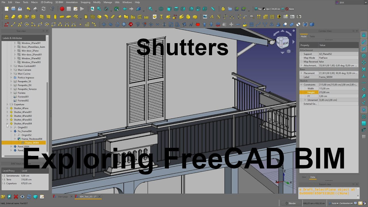 Exploring Freecad Bim - Shutters