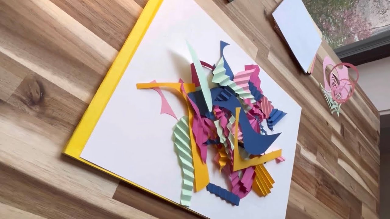 🦋🌸⭐️🍀Relaxing Art - Collage With Me - Colorful Paper - Satisfying Art Video