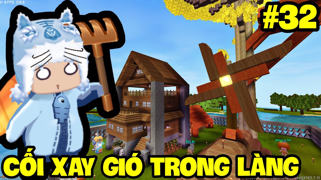 TÔI THỬ XÂY CỐI XAY GIÓ TRONG LÀNG SINH CỰC HẠN HƯ KHÔNG MINI WORLD - TẬP 32 | MEOWPEO