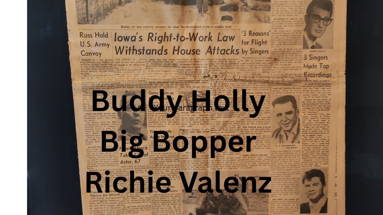 Day the music died Buddy Holly Big Bopper Richie Valenz