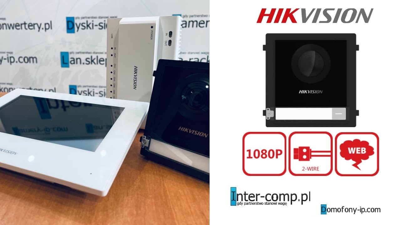 Domofon Hikvision 2-wire (Y) DS-KD8003Y-IME2 + DS-KH6320Y-WTE2  VDP 2-wire  -   www.kamery-ip.com