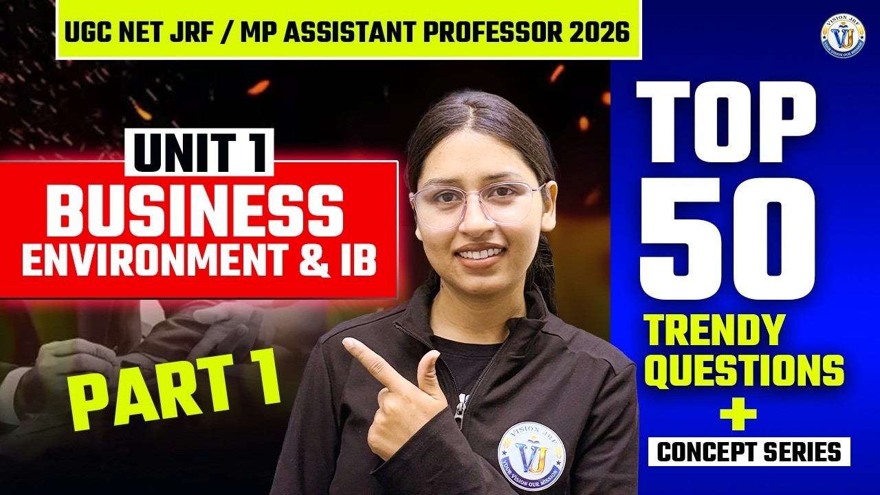 UGC NET June 2026 | Commerce Questions | Business Environment & International Business |By Saroj Mam