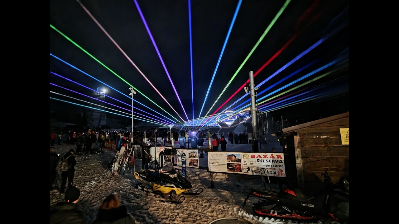 Lyžiarske stredisko SKI TELGÁRT - grafická LaserShow -HD- 7.2.2026 www.miroxx.eu
