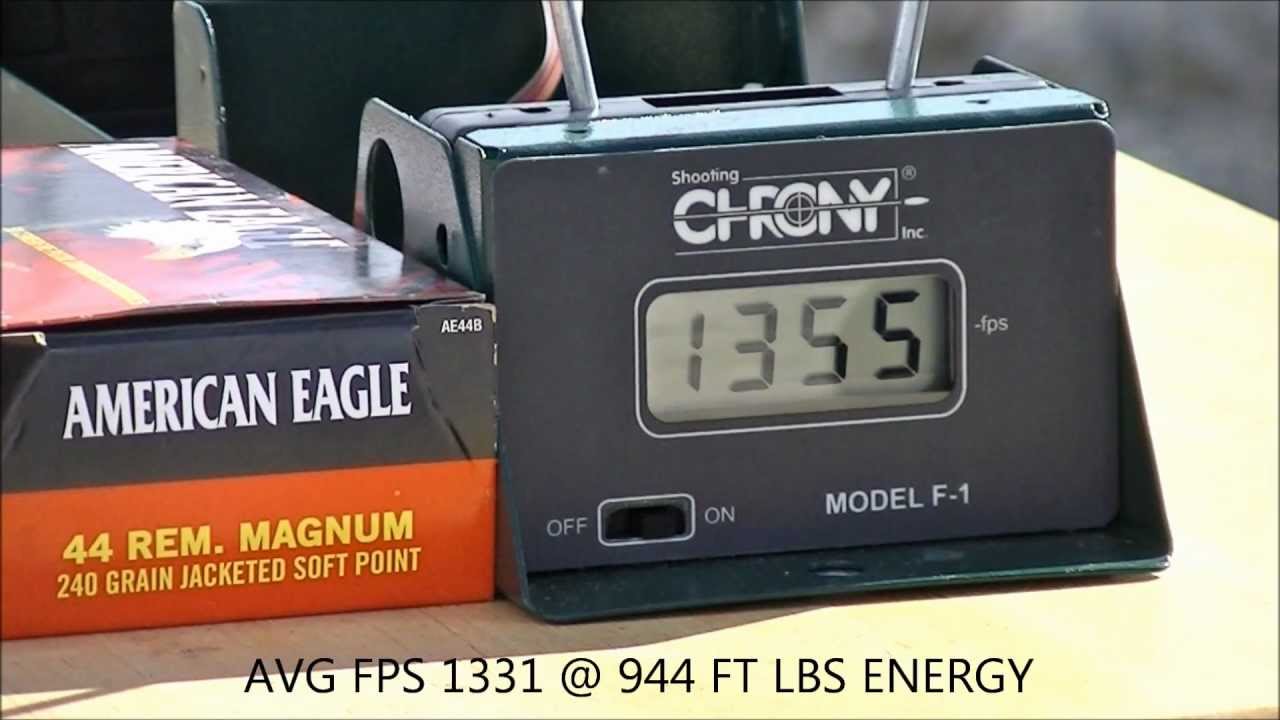 44 magnum ammo test #4 raging bull chrono