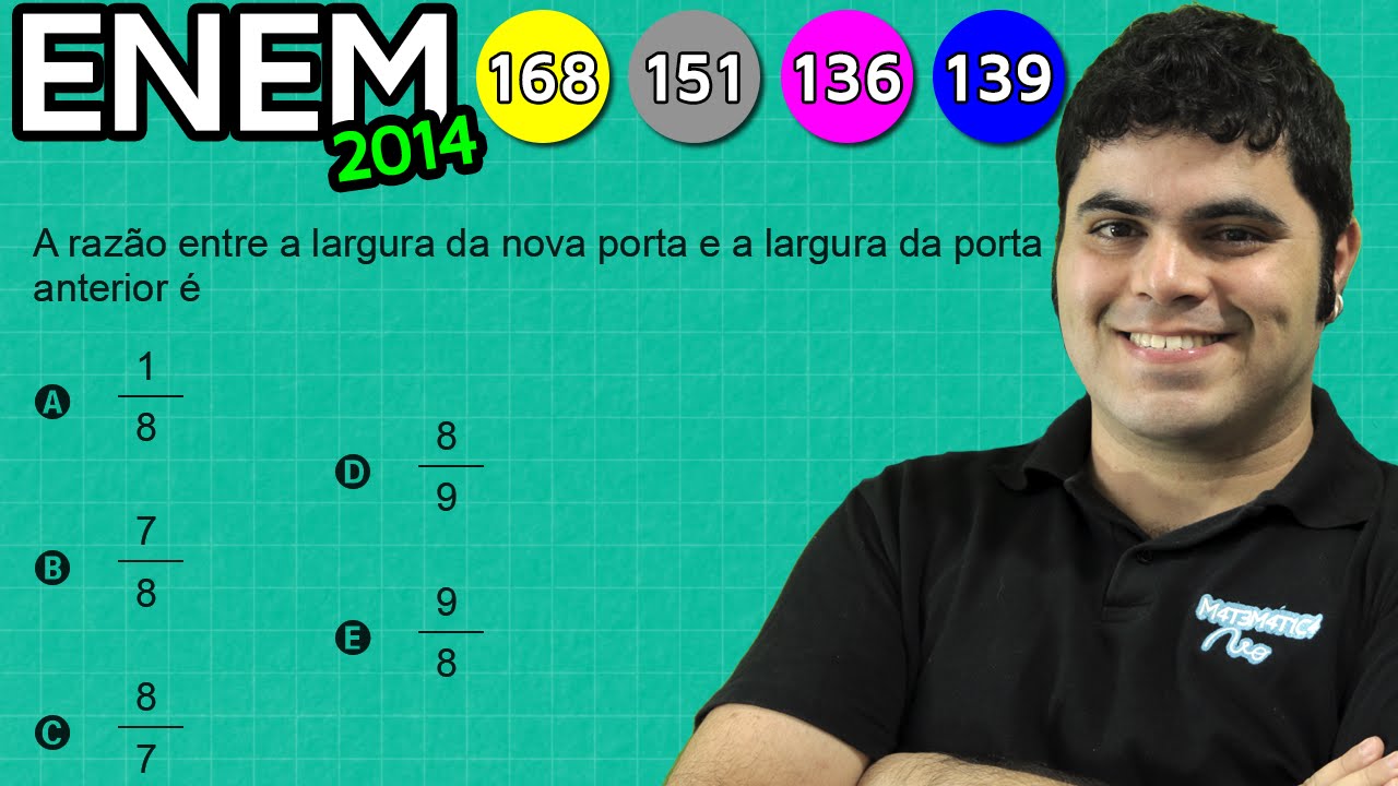 ENEM 2014 Matemática #4 - Razão de Lados para Conservação de Área