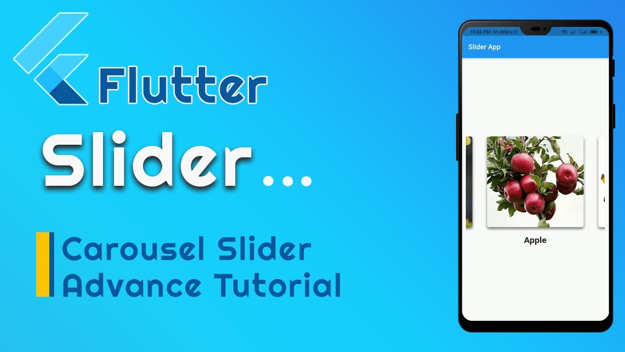 Flutter Slider Tutorial | Flutter Image carousel slider With Text