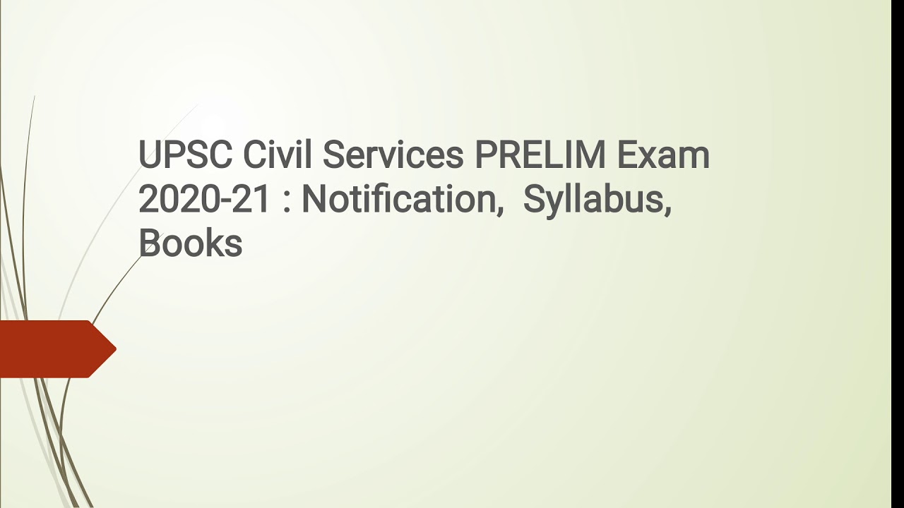 UPSC IAS 2020 Prelims Syllabus and Books